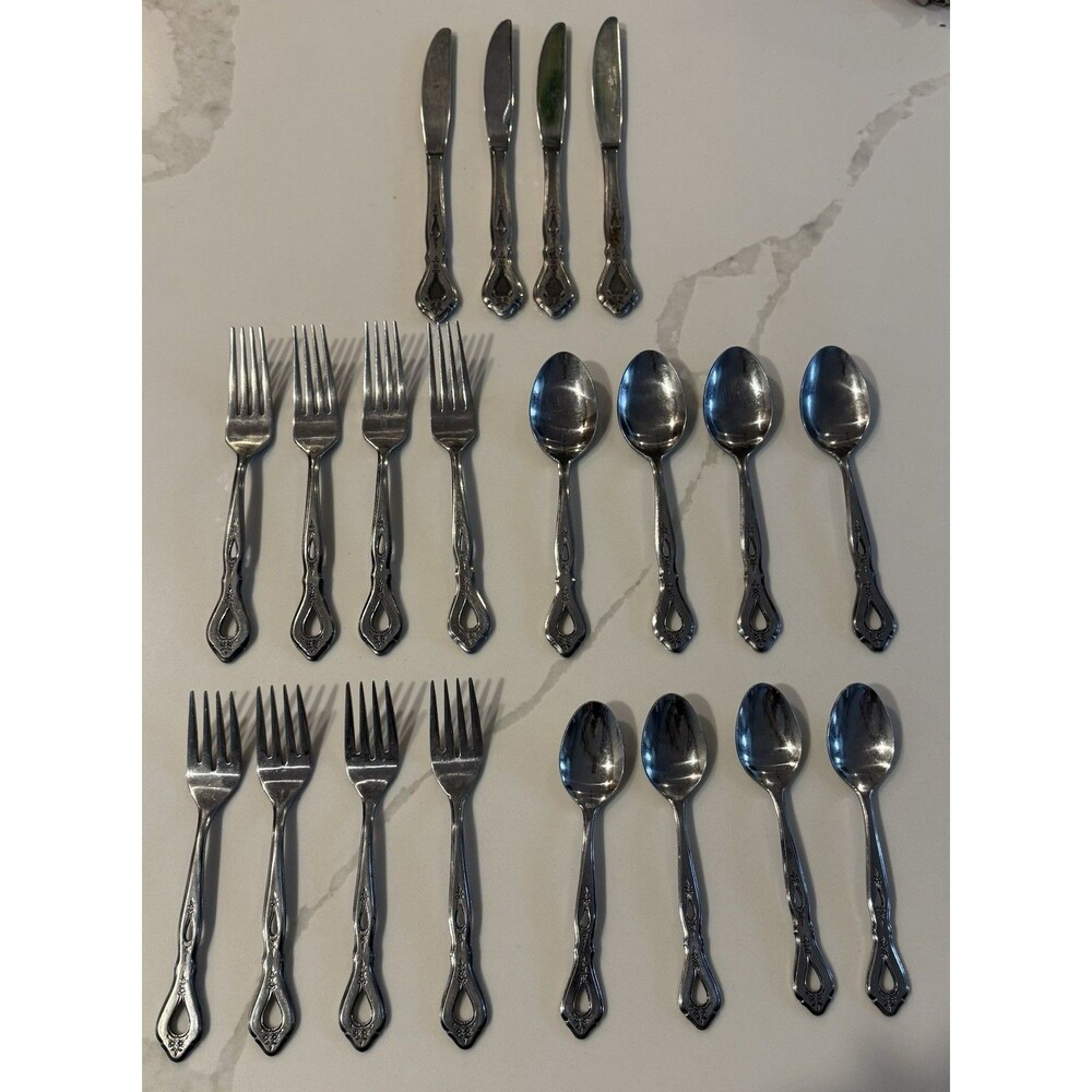 Stanley Roberts * Rogers AUTUMN BALLAD Burnished Stainless Flatware 20 Piece